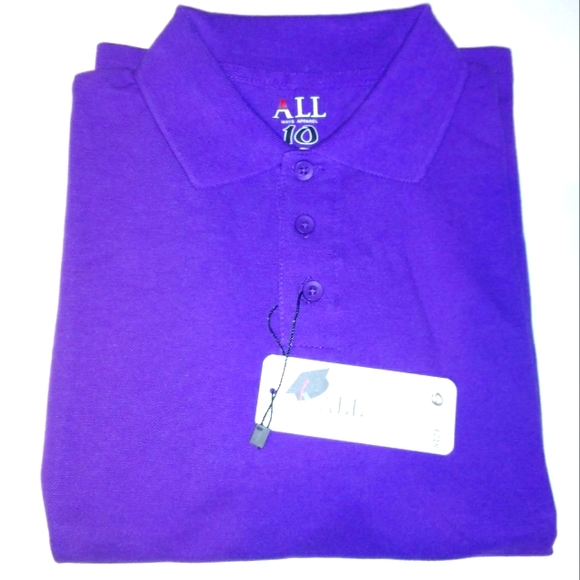 All Ways Apparel Polo Shirt School Essential Purple - Picture 1 of 8